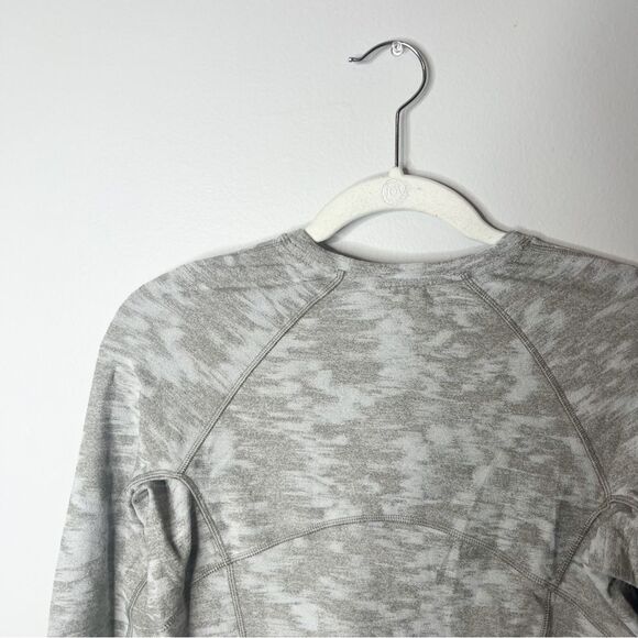 Lululemon It’s Rulu Run Long Sleeve in Data Rush Mini Jacquard White Opal Rover - Picture 11 of 14